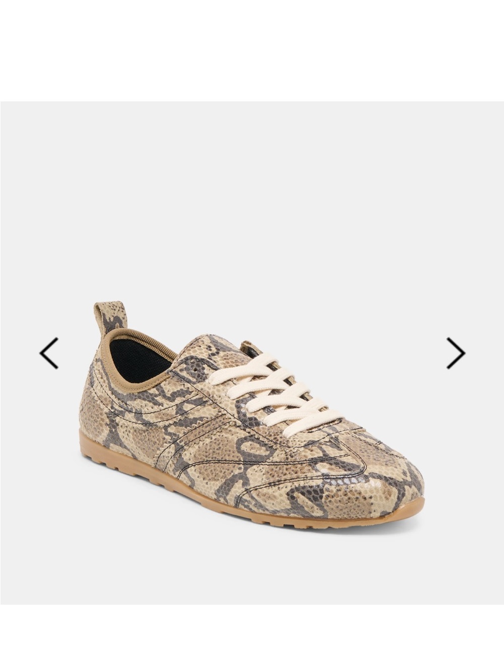 Viper Sneakers Snake-Print Embossed Leather